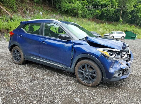 3N1CP5CU9KL491584 2019 NISSAN KICKS Blue Delantero derecho