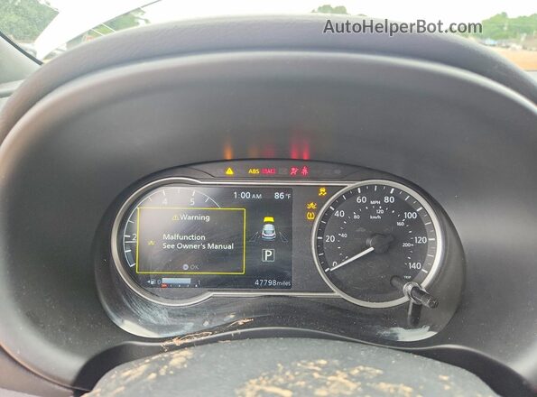 3N1CP5CU9KL509520 2019 NISSAN KICKS Белый Вид щитка приборов