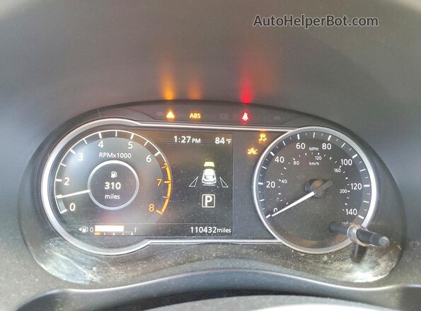 3N1CP5CU9KL549712 2019 NISSAN KICKS Black Вид щитка приладів