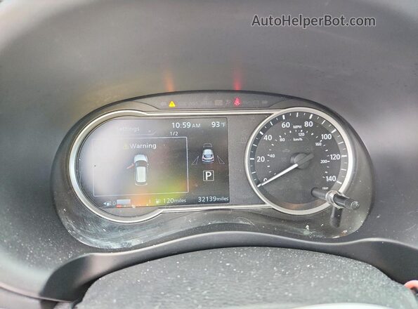 3N1CP5CU9KL567448 2019 NISSAN KICKS Blue ხელსაწყოთა პანელის ხედი