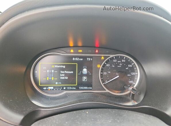3N1CP5CUXKL491609 2019 NISSAN KICKS Белый Вид щитка приборов