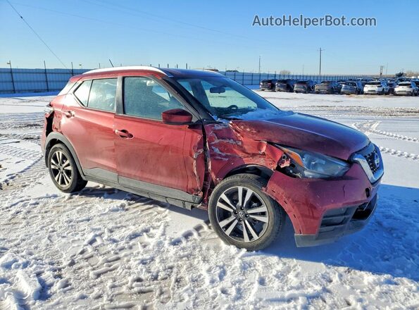 3N1CP5CUXKL555437 2019 NISSAN KICKS Красный Передняя правая четверть