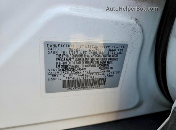 3N1CP5CV0ML486429 2021 NISSAN KICKS White Вид підкапотного простору