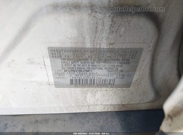3N1CP5CV1ML470871 2021 NISSAN KICKS White Շարժիչի բաժամունքի տեսք