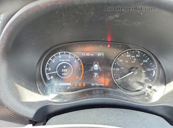 3N1CP5CV1ML505893 2021 NISSAN KICKS White Instrument cluster view