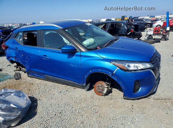 3N1CP5CV2ML512223 2021 NISSAN KICKS Blue Delantero derecho