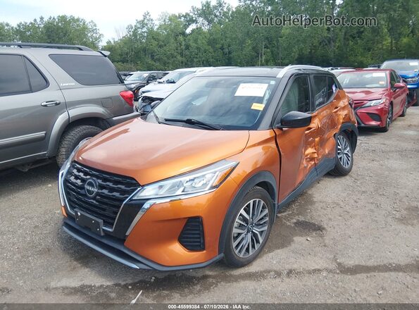 3N1CP5CV2PL513392 2023 NISSAN KICKS Оранжевый Передняя левая четверть