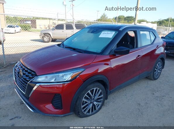 3N1CP5CV3ML515504 2021 NISSAN KICKS Red წინა მარცხენა ხედი სამი მეოთხედიდან