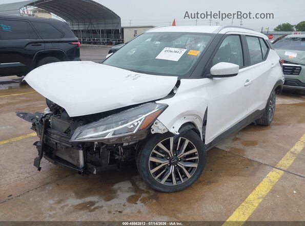 3N1CP5CV4PL468147 2023 NISSAN KICKS White Առջևի ձախ երեք քառորդ տեսարան