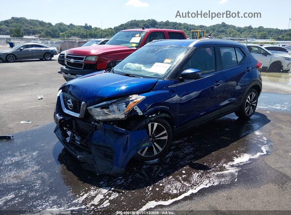 3N1CP5CV5LL518614 2020 NISSAN KICKS Blue წინა მარცხენა ხედი სამი მეოთხედიდან