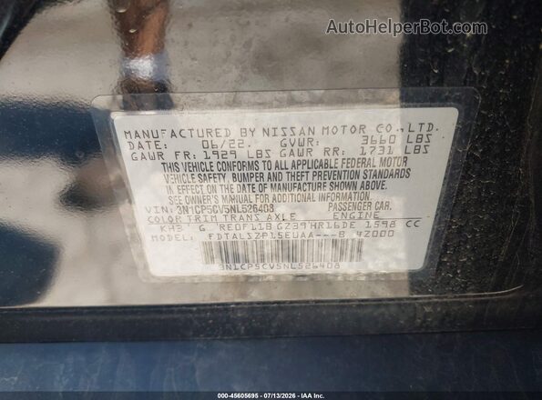 3N1CP5CV5NL526408 2022 NISSAN KICKS Black Widok komory silnika