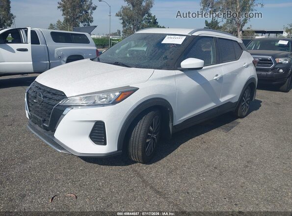 3N1CP5CV6ML491117 2021 NISSAN KICKS Белый Передняя левая четверть