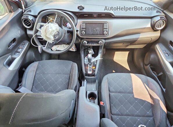 3N1CP5CV8LL551865 2020 NISSAN KICKS Burgundy Առջևի վահանակի տեսք