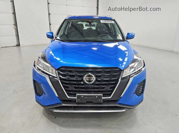 3N1CP5CV8ML528877 2021 NISSAN KICKS Blue Դիմացի տեսք