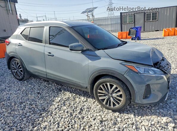 3N1CP5CV8ML545209 2021 NISSAN KICKS Gray Delantero derecho
