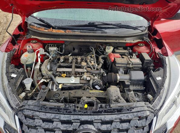 3N1CP5CV8NL502913 2022 NISSAN KICKS Red ძრავის განყოფილების ხედი