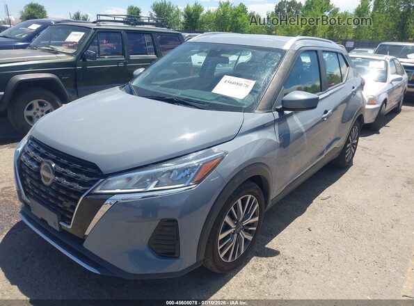 3N1CP5CV8NL523860 2022 NISSAN KICKS Gray Vista tres cuartos delantera izquierda