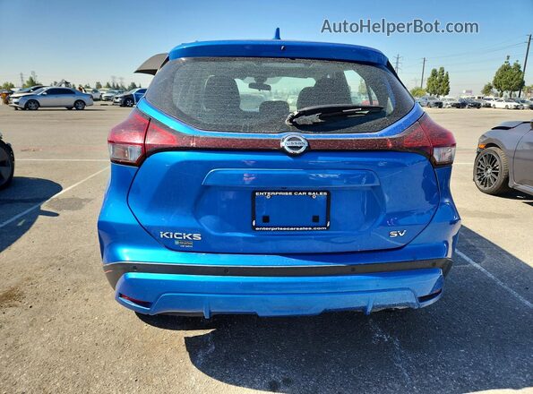 3N1CP5CV9ML478300 2021 NISSAN KICKS Blue Rear view