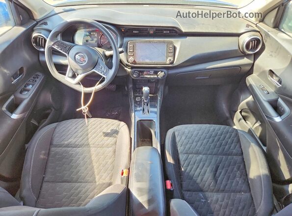 3N1CP5CV9ML478300 2021 NISSAN KICKS Blue Dashboard view