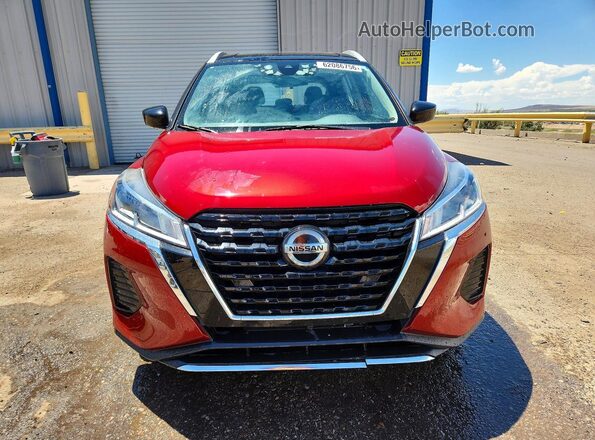 3N1CP5CV9ML509853 2021 NISSAN KICKS Бордовый Вид спереди