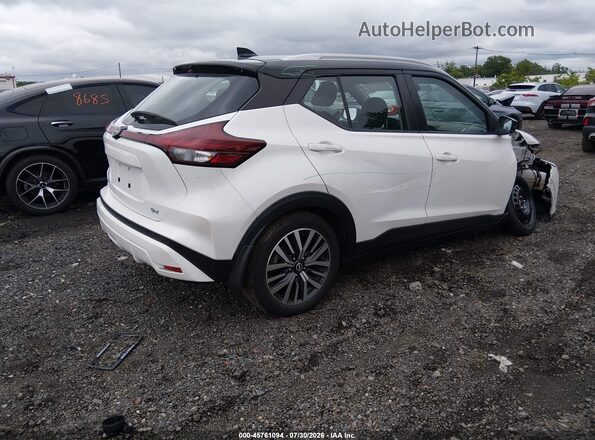 3N1CP5CV9NL500734 2022 NISSAN KICKS White წინა მარცხენა ხედი სამი მეოთხედიდან