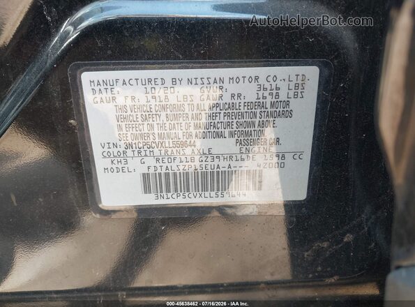 3N1CP5CVXLL559644 2020 NISSAN KICKS Black Widok komory silnika