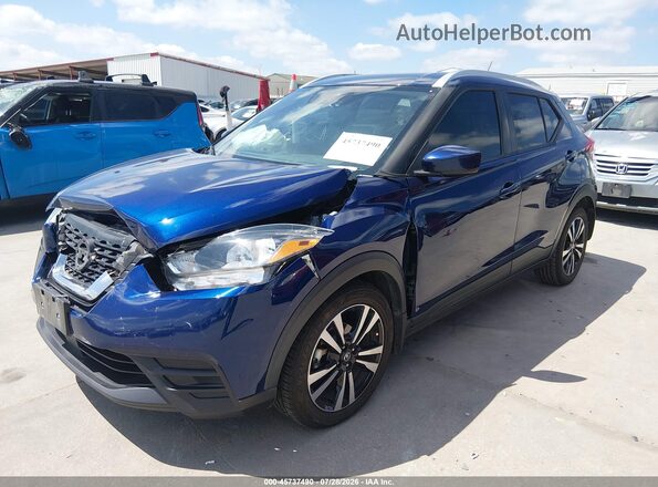 3N1CP5CVXLL562754 2020 NISSAN KICKS Синий Передняя левая четверть