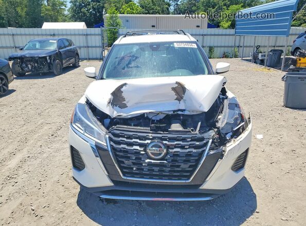 3N1CP5CVXML543493 2021 NISSAN KICKS White Դիմացի տեսք