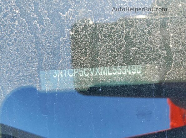 3N1CP5CVXML553490 2021 NISSAN KICKS Orange VIN კოდის სტიკერის ხედი