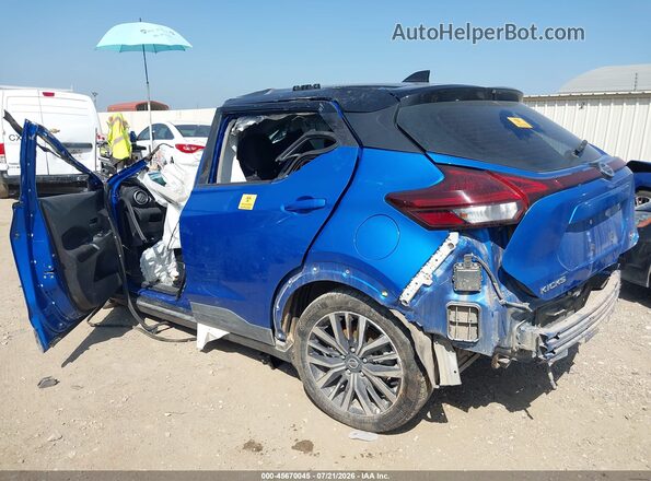 3N1CP5CVXML556132 2021 NISSAN KICKS Синий Задняя левая четверть