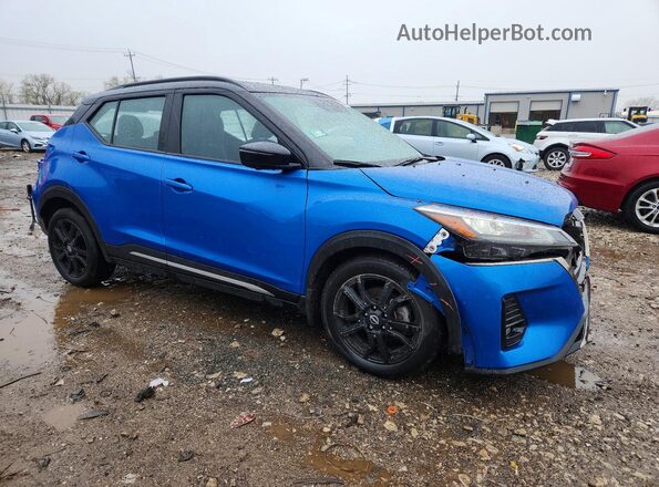 3N1CP5DV0PL542971 2023 NISSAN KICKS Синий Передняя правая четверть