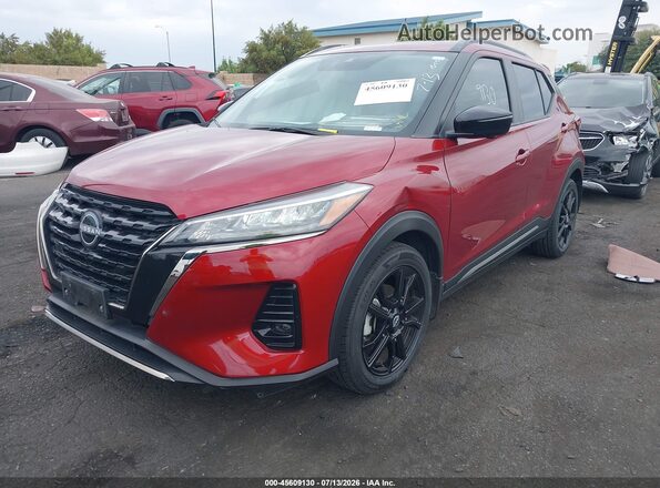 3N1CP5DV0RL492933 2024 NISSAN KICKS Red Առջևի ձախ երեք քառորդ տեսարան