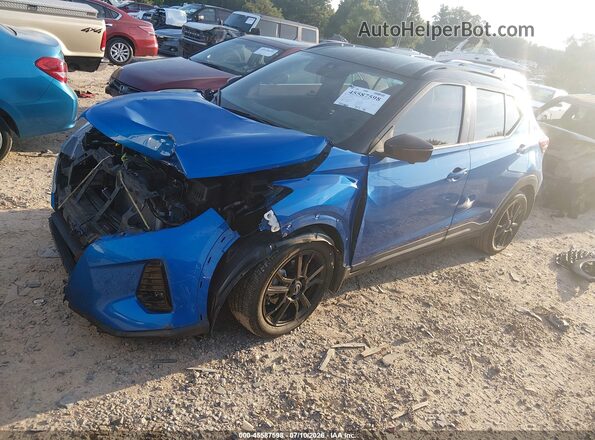 3N1CP5DV1RL490205 2024 NISSAN KICKS Blue წინა მარცხენა ხედი სამი მეოთხედიდან
