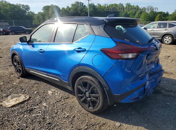 3N1CP5DV4ML514568 2021 NISSAN KICKS Blue Rear left