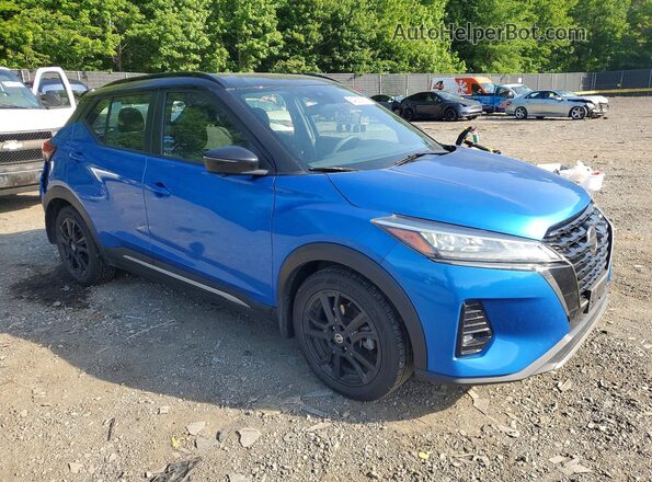 3N1CP5DV4ML514568 2021 NISSAN KICKS Blue Front right