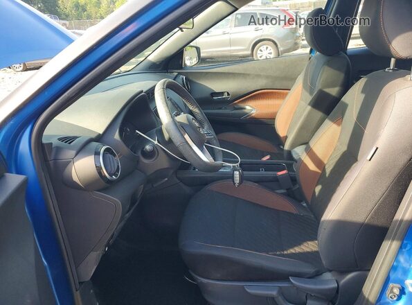 3N1CP5DV4ML514568 2021 NISSAN KICKS Blue Front interior view