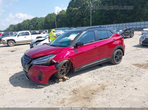 3N1CP5DV4PL532959 2023 NISSAN KICKS Красный Передняя левая четверть