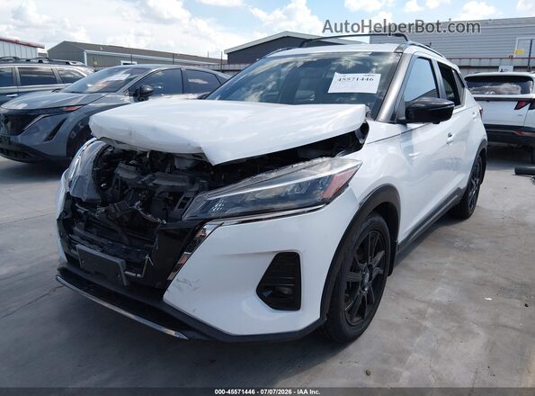 3N1CP5DV6ML506925 2021 NISSAN KICKS White Vista tres cuartos delantera izquierda