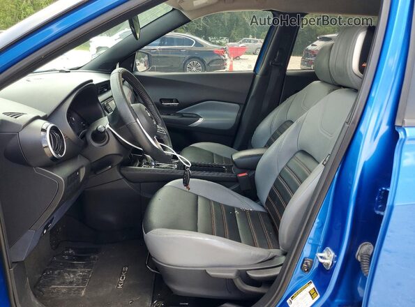 3N1CP5DV6ML552951 2021 NISSAN KICKS Blue წინა სალონის ხედი