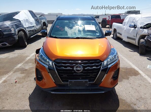 3N1CP5DV7PL497107 2023 NISSAN KICKS Orange Instrument cluster view