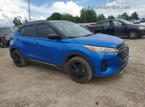 3N1CP5DV7RL553677 2024 NISSAN KICKS Blue Передня права чверть