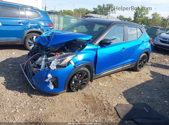 3N1CP5DV8RL568009 2024 NISSAN KICKS Синий Передняя левая четверть