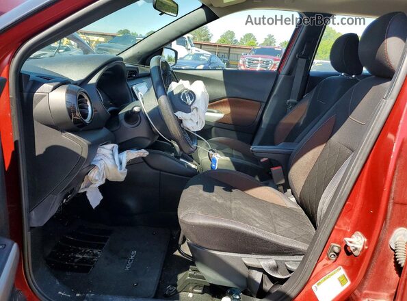 3N1CP5DV9LL530442 2020 NISSAN KICKS Burgundy Front interior view