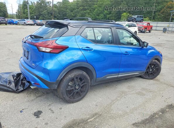 3N1CP5DV9ML464282 2021 NISSAN KICKS Синий Задняя правая четверть