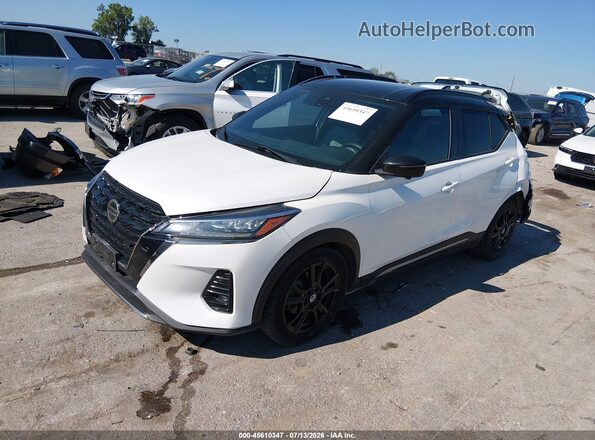 3N1CP5DV9ML511844 2021 NISSAN KICKS White Vista tres cuartos delantera izquierda