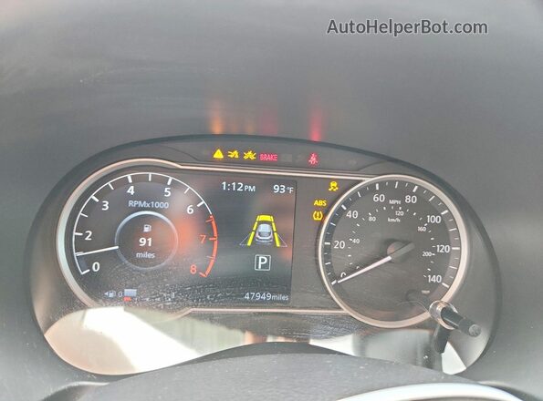 3N1CP5DVXLL545189 2020 NISSAN KICKS Gray Vista del cuadro de instrumentos