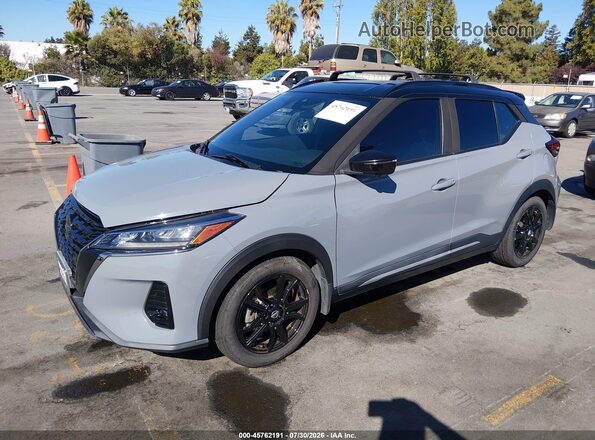 3N1CP5DVXML528149 2021 NISSAN KICKS Gray წინა მარცხენა ხედი სამი მეოთხედიდან