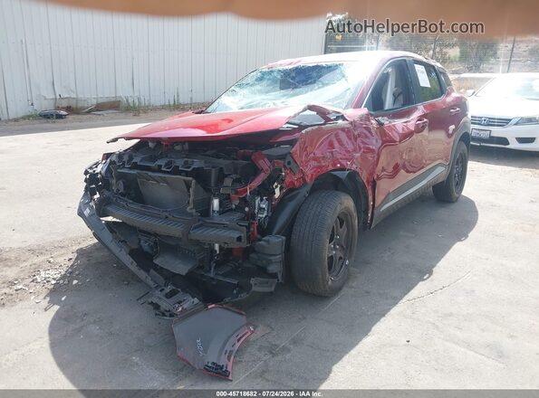 3N8AP6CA5SL382107 2025 NISSAN KICKS Red Առջևի ձախ երեք քառորդ տեսարան