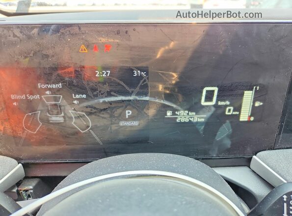 3N8AP6CA9SL361146 2025 NISSAN KICKS Blue Instrument cluster view