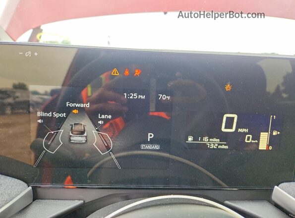 3N8AP6CB1TL317460 2026 NISSAN KICKS Red Instrument cluster view
